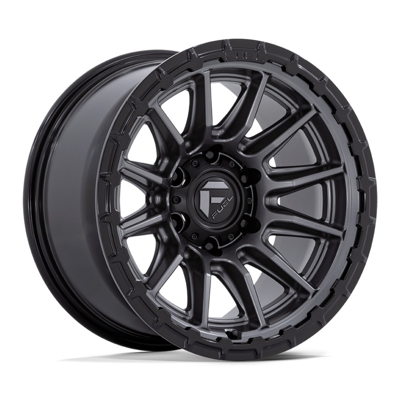Fuel Wheels FC866 Piston 22″ 5×127 Matte Gunmetal W/ Gloss Black Lip