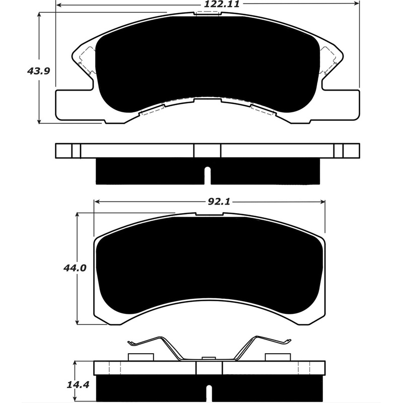 Porterfield Brake Pads for 2014 MITSUBISHI Mirage