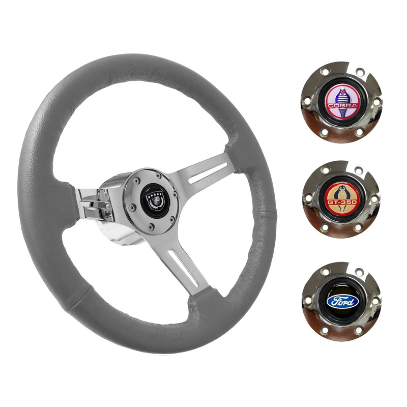 1968-78 Ford Mustang Steering Wheel Kit | Grey Leather