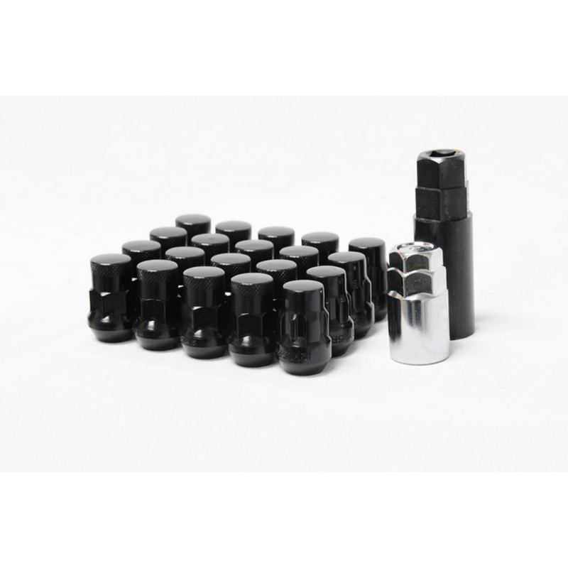 Muteki SR35 Closed End Lug Nut / Lock Set 12×1.25 Black (20 Piece Kit) 35mm Tall