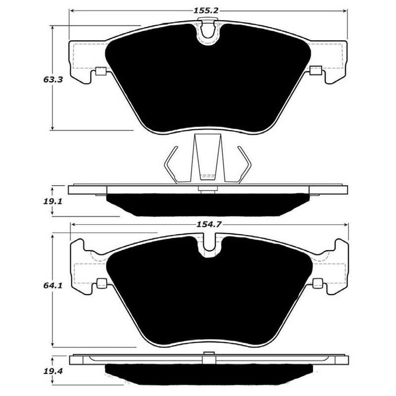 Porterfield Brake Pads for 2006 BMW 325xi E90