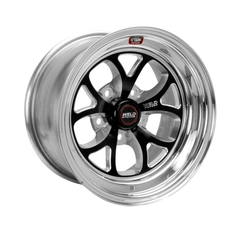 Weld S76 15×12.33 / 5×4.75 BP / 3.5in. BS Black Wheel (Medium Pad) – Non-Beadlock