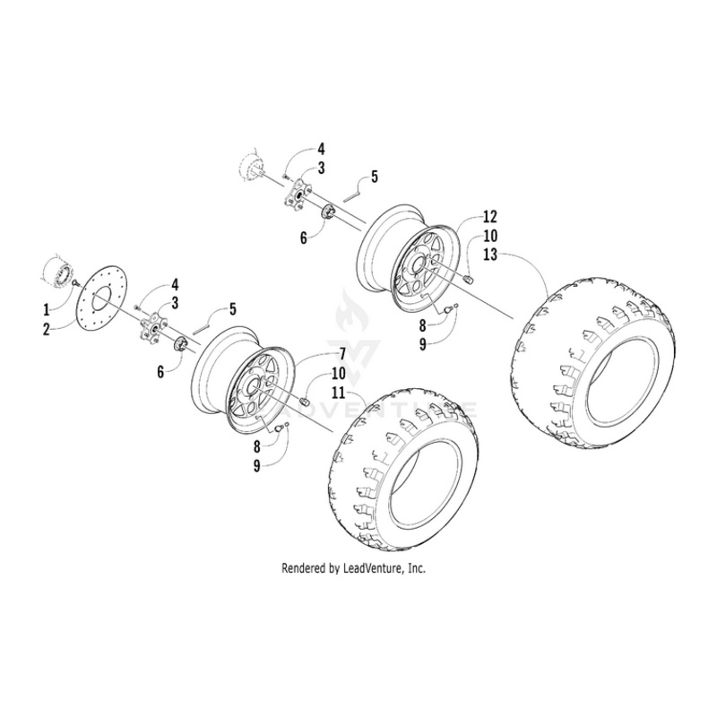 Wheel – Front Cat Green By Arctic Cat
