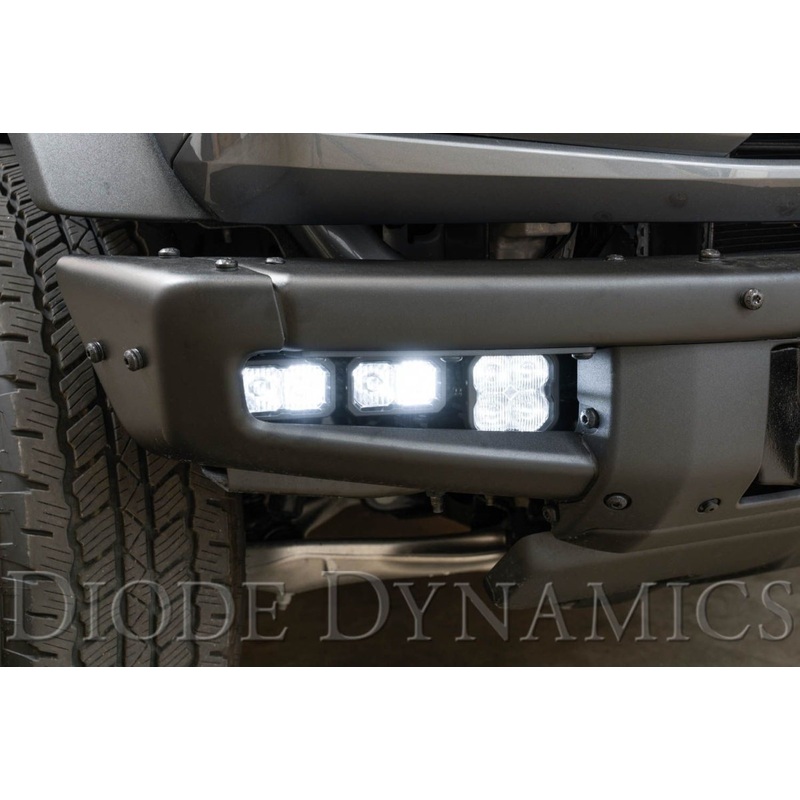 Diode Dynamics 2021 Ford Bronco (W/Steel Bumper) Fog Light Pocket Kit – Custom Selections- PRO White