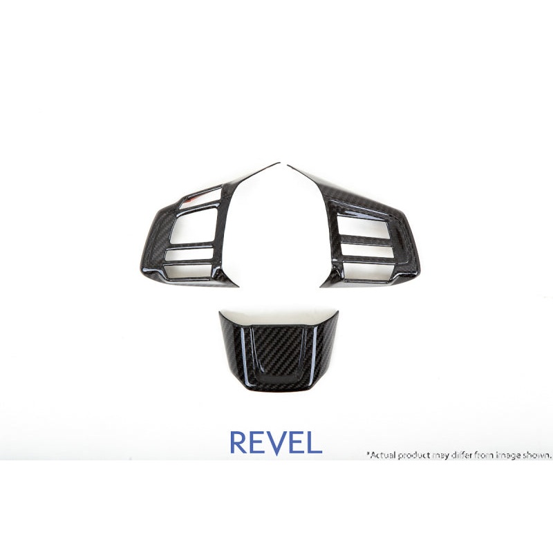 Revel GT Dry Carbon Steering Wheel Insert Covers 15-18 Subaru WRX/STI – 3 Pieces