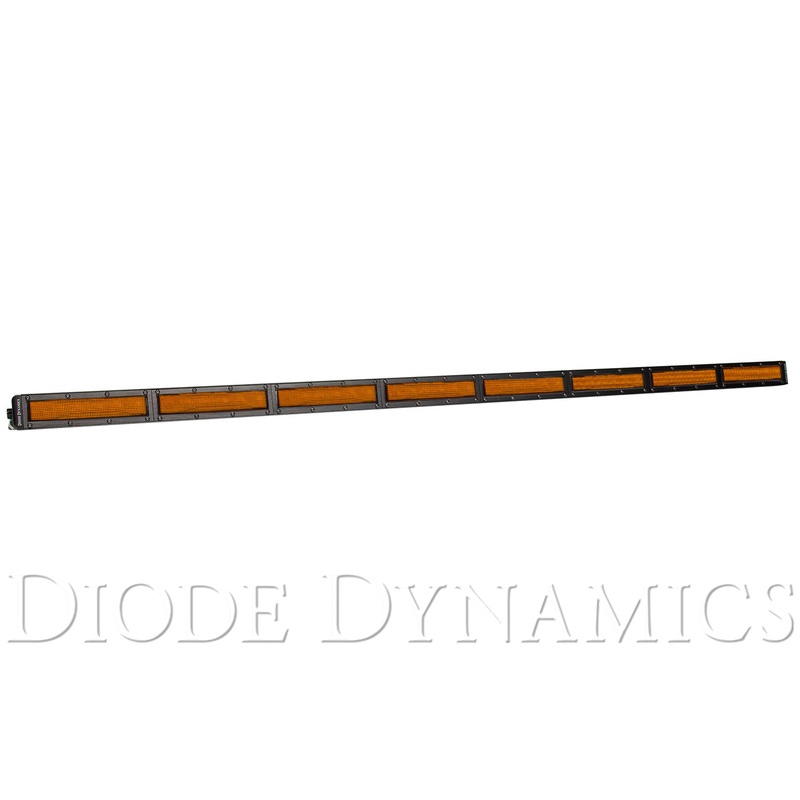 50 Inch LED Light Bar  Single Row Straight Amber Flood Each Stage Series Diode Dynamics