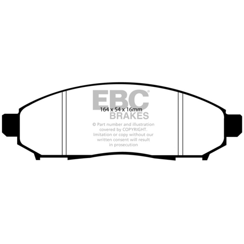 EBC 05+ Nissan Frontier 2.5 2WD Greenstuff Front Brake Pads