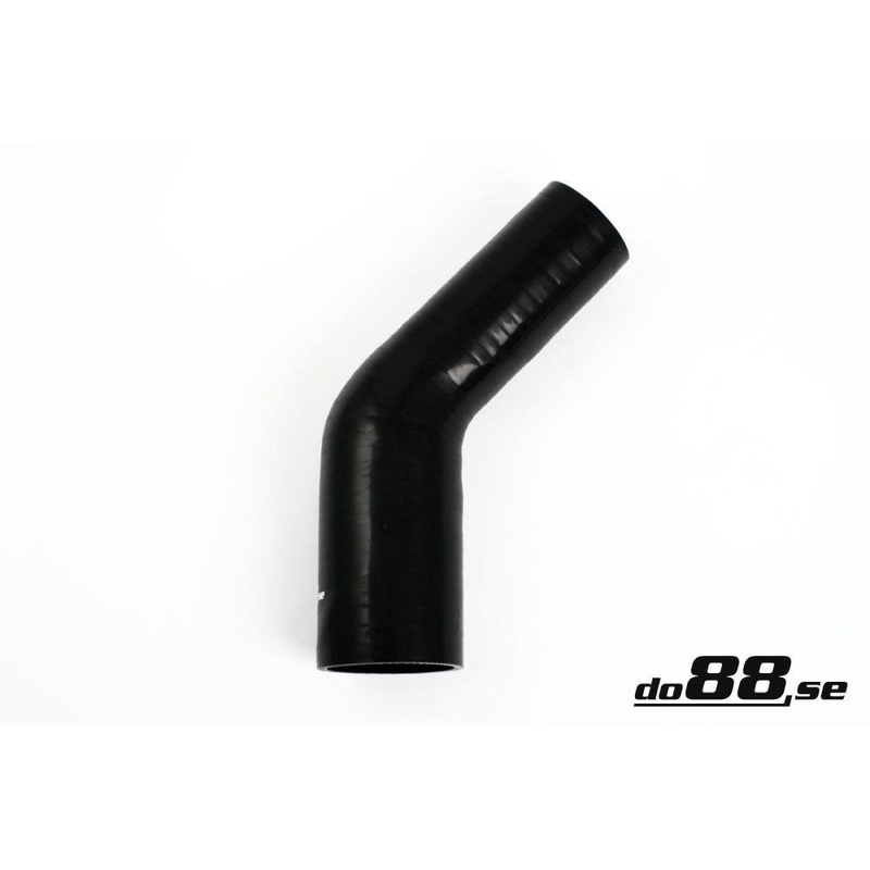 Silicone Hose Black 45 degree 2,375 – 2,75” (60-70mm)