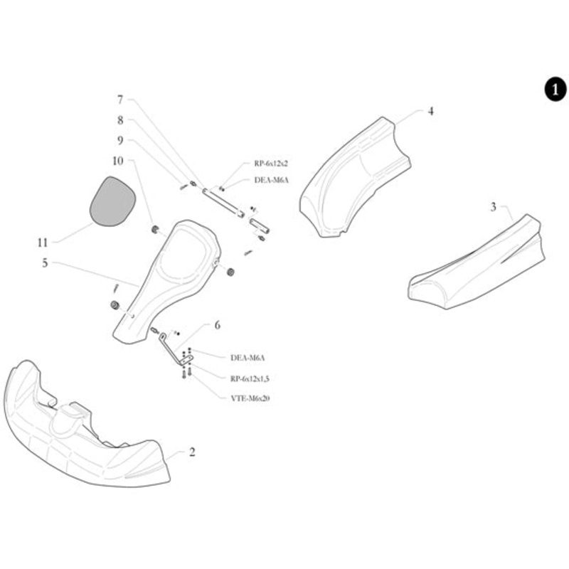 7. 20.4771.06 Birel Upper Bracket Support for Driver Panel