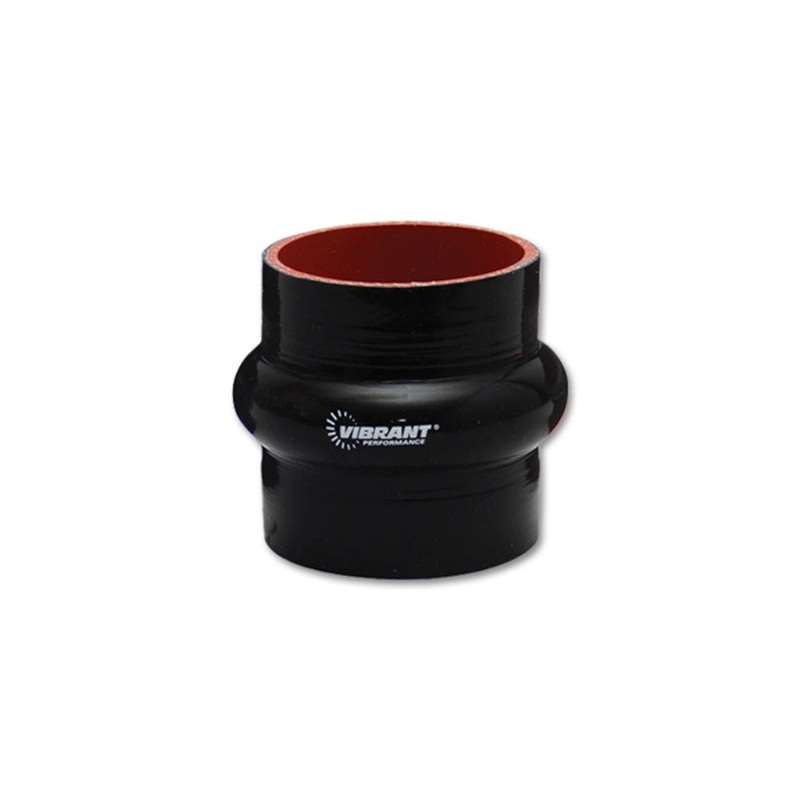 Vibrant 4 Ply Reinforced Silicone Hump Hose Connector – 3.25in I.D. x 3in long (BLACK)