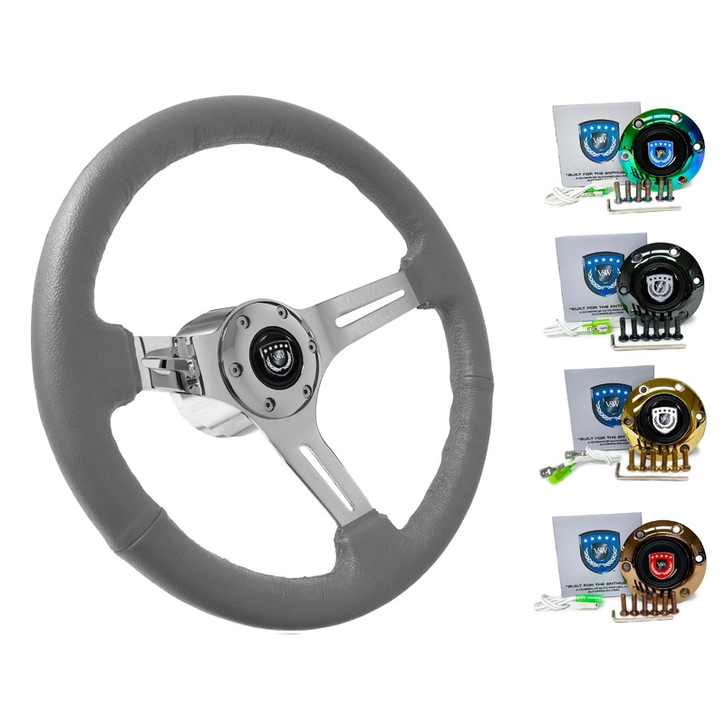 1997+ Volkswagen Jetta Steering Wheel Kit | Grey Leather | ST3012GRY