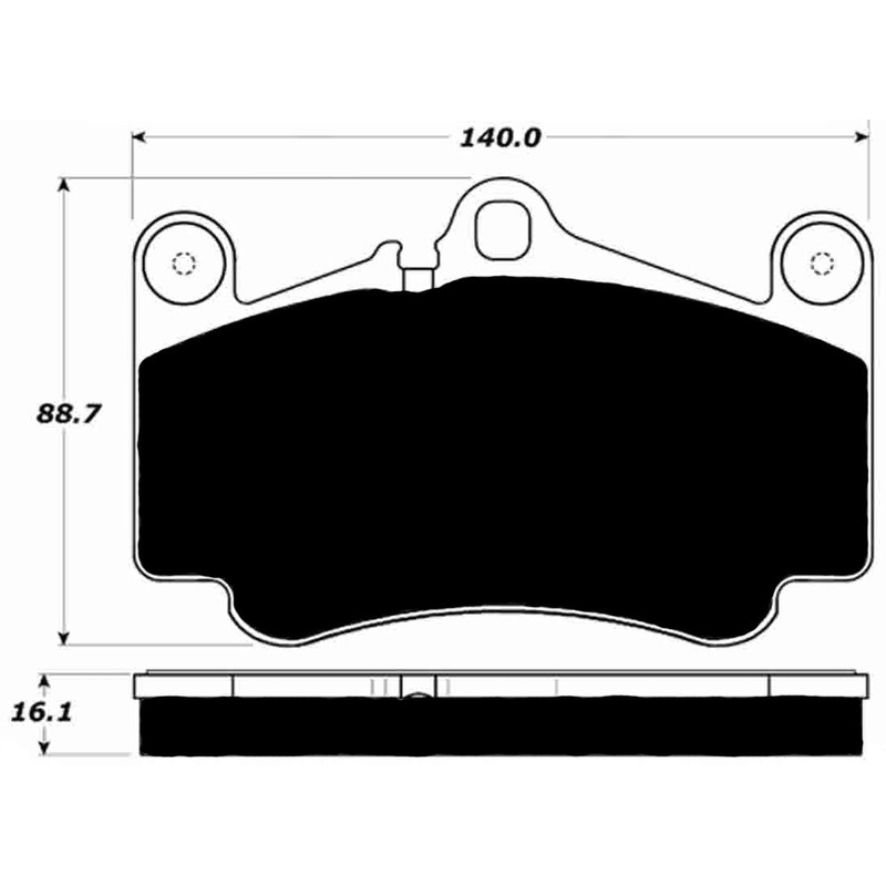 Porterfield Brake Pads for 2006 PORSCHE 911 Carrera 2 Turbo Look Type 997 w/Iron Discs