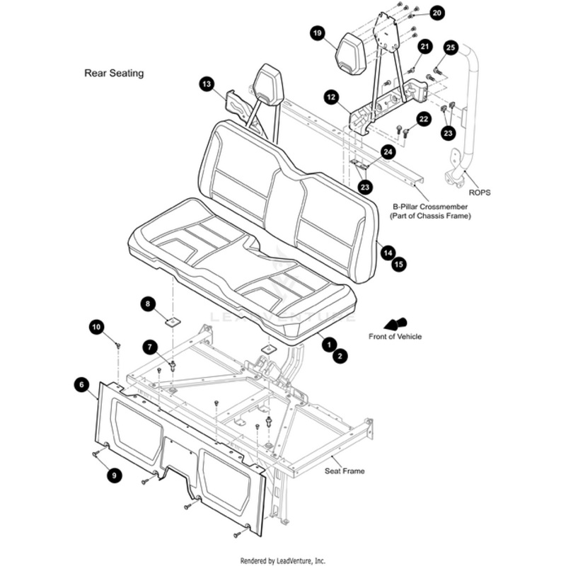 Seatback Support Left Text Black-Weld by Arctic Cat