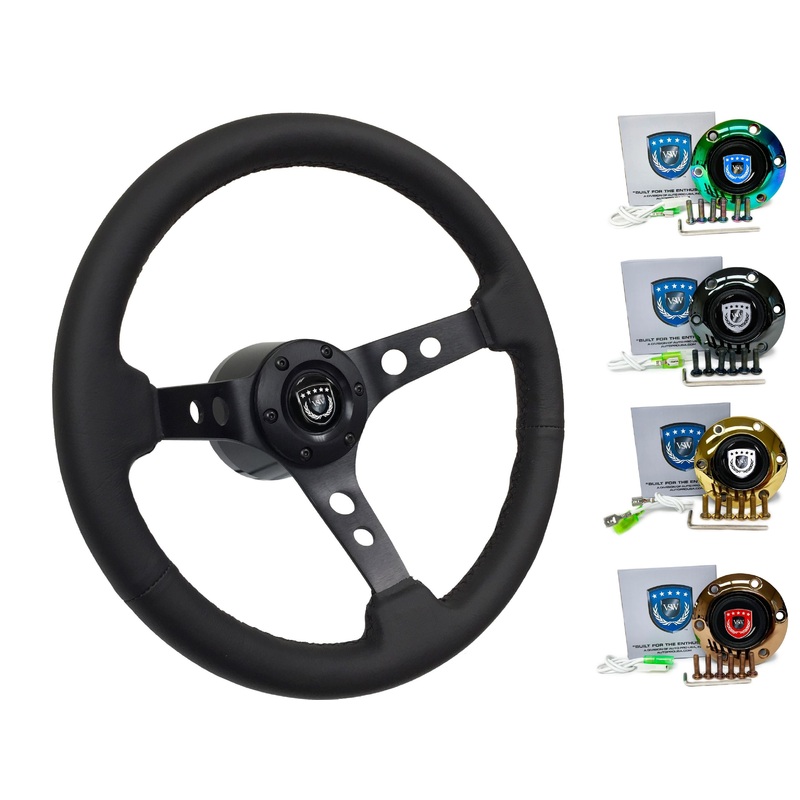 1998+ Audi A4 Steering Wheel Kit | Black Leather | ST3094BLK
