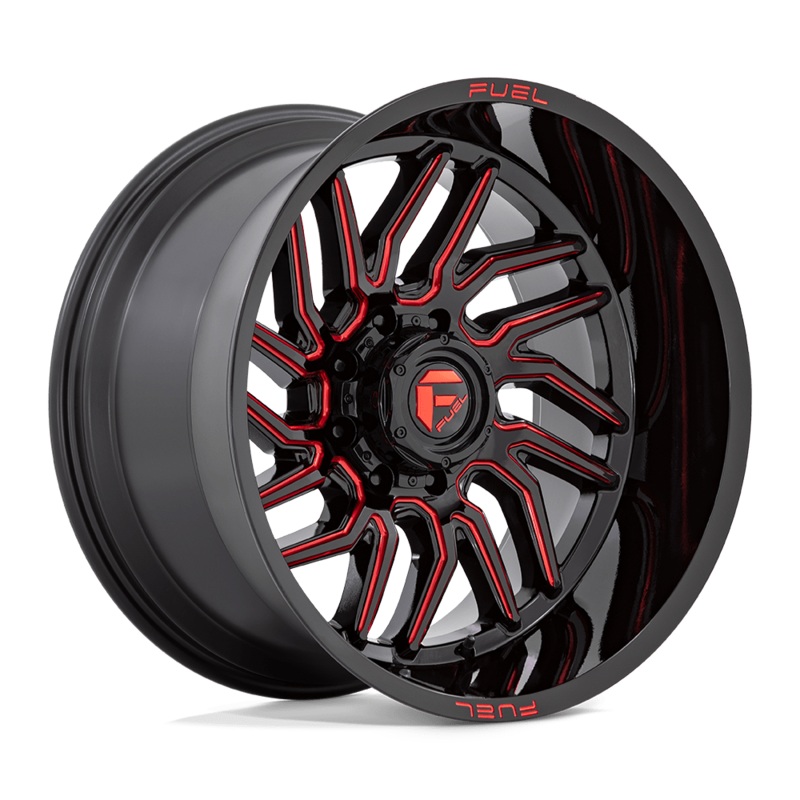 Fuel Wheels D808 Hurricane 24″ 6×135 Gloss Black Milled Red Tint