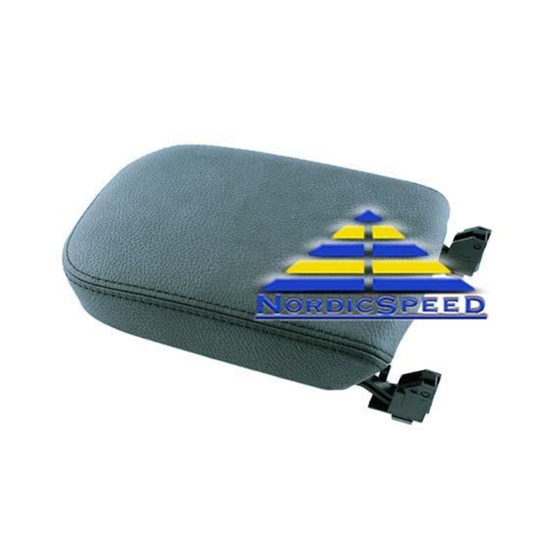 Center Console Arm Rest Grey Leather Adjustable OEM SAAB
