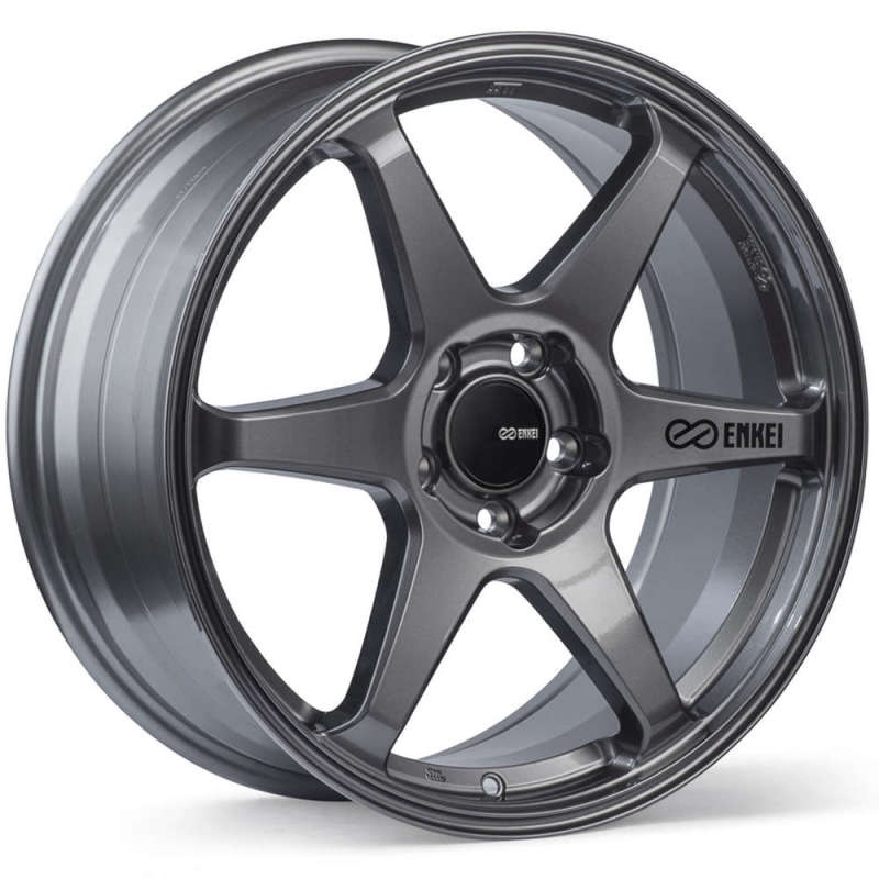 Enkei T6R 18×8.5 45mm Offset 5×100 Bolt Pattern 72.6 Bore Gloss Gunmetal Wheel