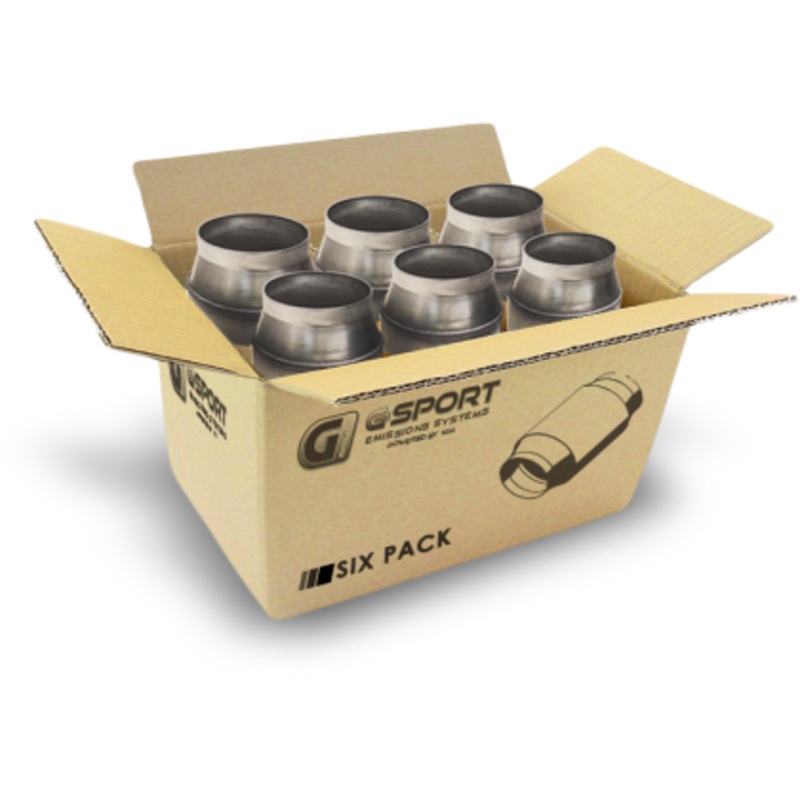 GESI G-Sport 6PK 400 CPSI EPA Compliant 2.5in Inlet/Outlet GEN2 High Output Catalytic Conv Assembly (650225)