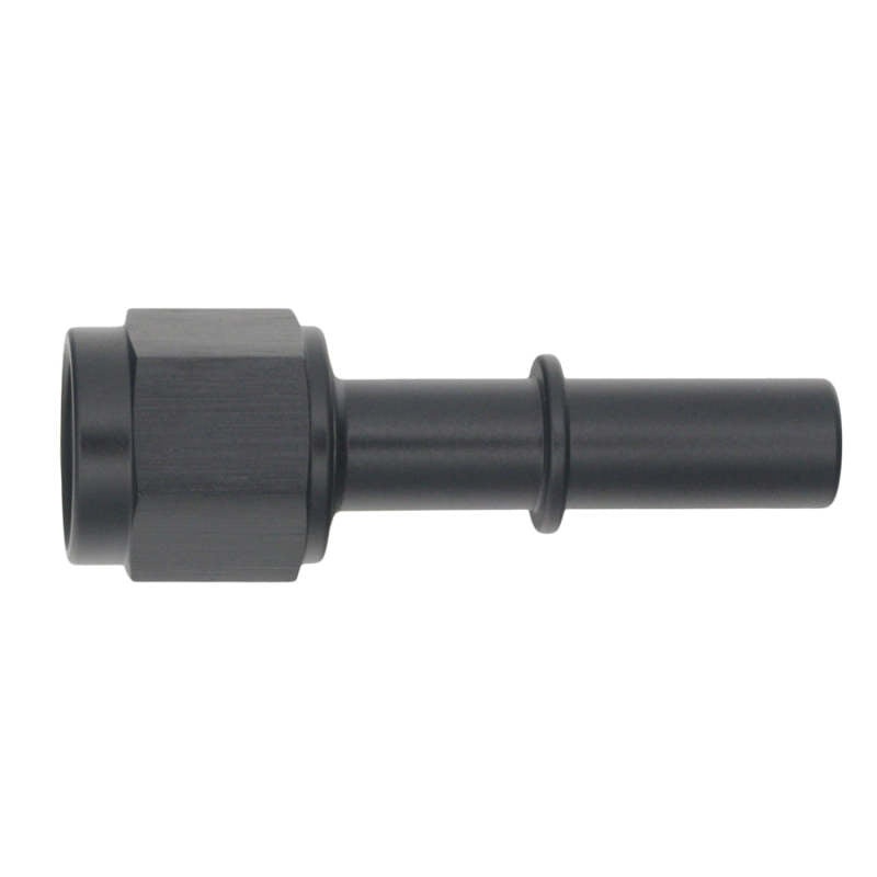 DeatschWerks 6AN Female Flare Swivel to 3/8in Male EFI Quick Disconnect – Anodized Matte Black