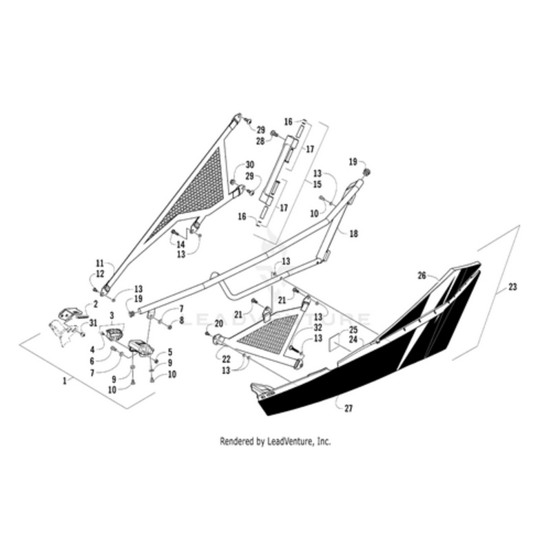 Door Decal-Upper-Wc4-Agm-Right by Arctic Cat