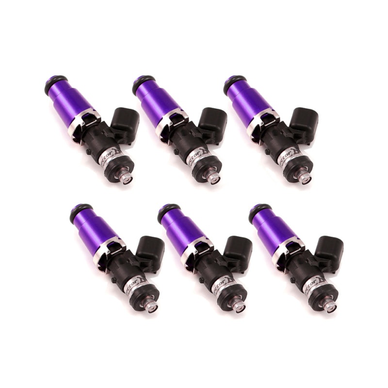 Injector Dynamics 1340cc Injectors – 60mm Length – 14mm Purple Top – Denso Lower Cushion (Set of 6)