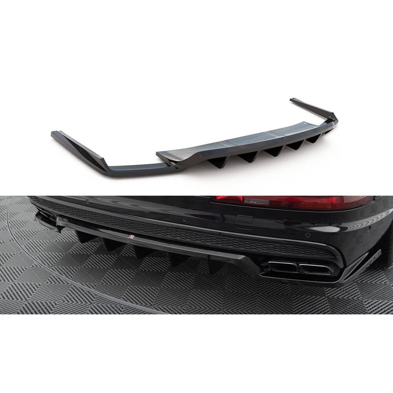 Maxton Design Rear Splitter (With Vertical Bars) – Audi SQ7 4M
