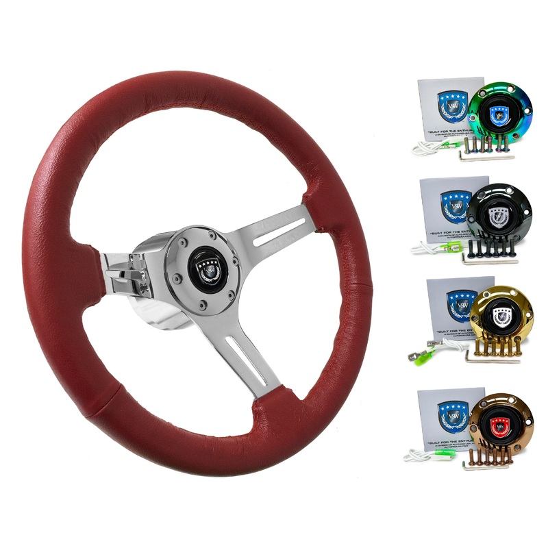 1987-93 BMW 7 Series Steering Wheel Kit | Red Leather | ST3012RED
