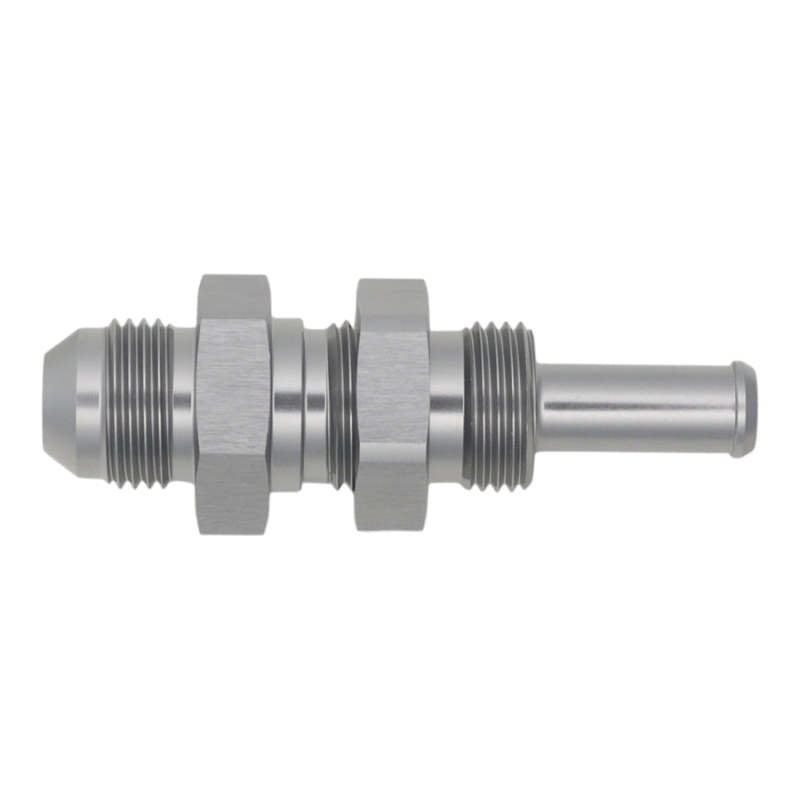 DeatschWerks 8AN Male Flare to Straight 3/8in Single Hose Barb – Anodized DW Titanium