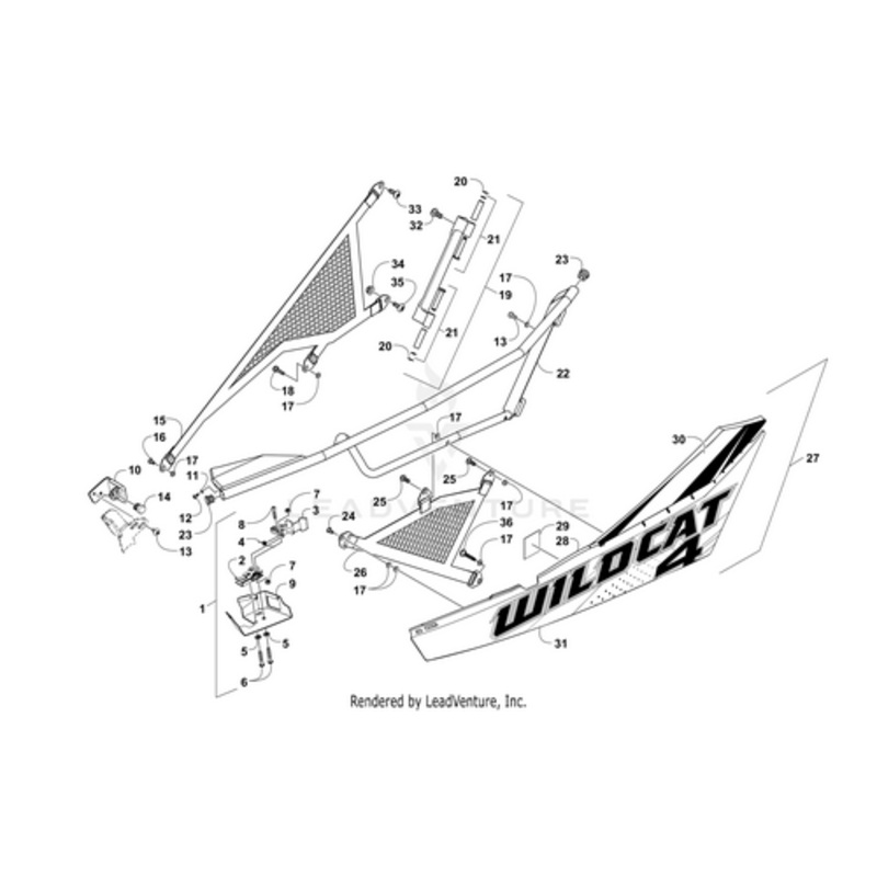 Front Door Decal Lower-Left-(Vb) by Arctic Cat