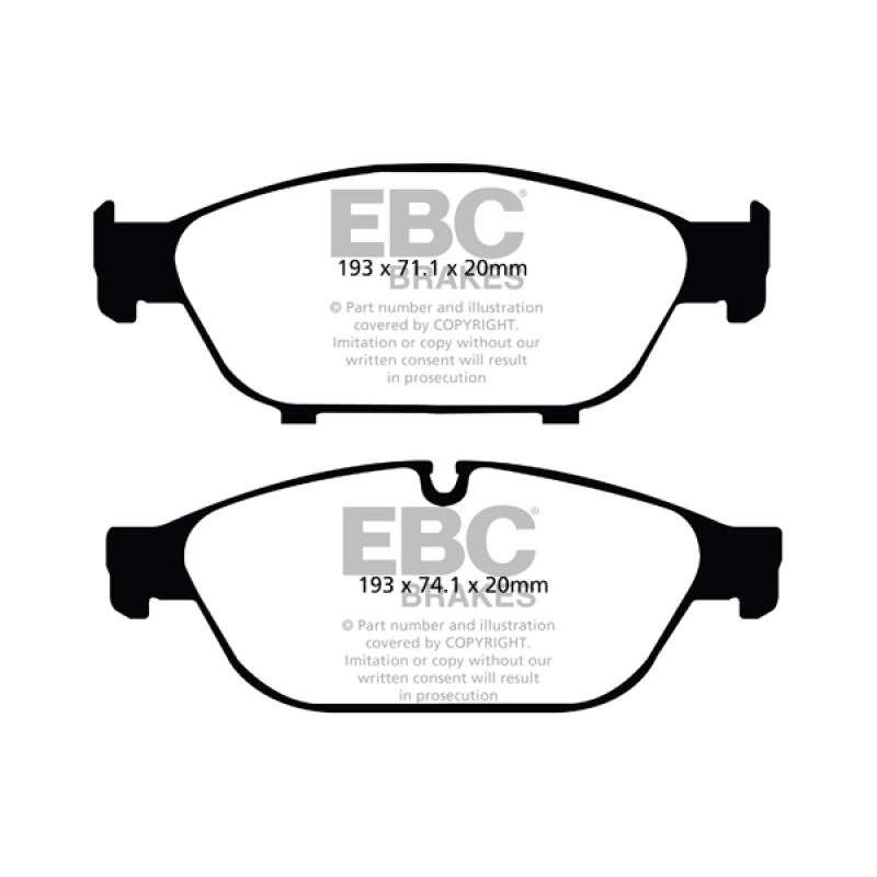 EBC 12+ Audi A6 Quattro 3.0 Supercharged Yellowstuff Front Brake Pads