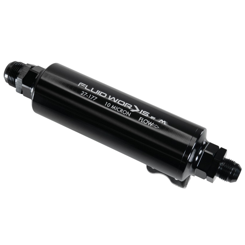 Fluidworks 32GPM Post Fuel Filter w/ Mount (10 Micron)
