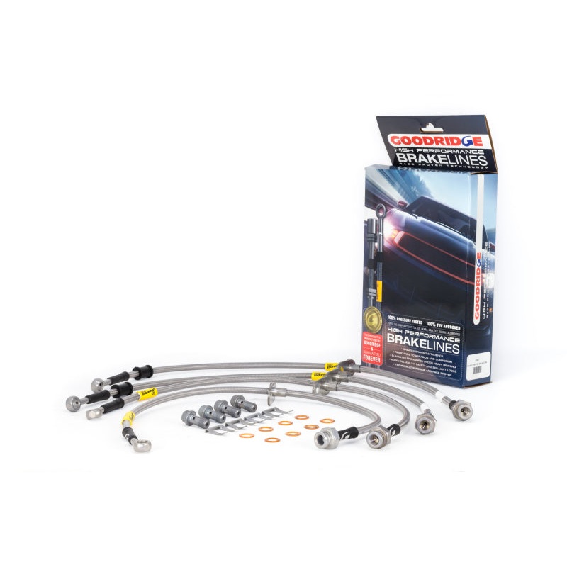 Goodridge 17-21 Honda Civic Hatchback Stainless Steel Brake Line Kit