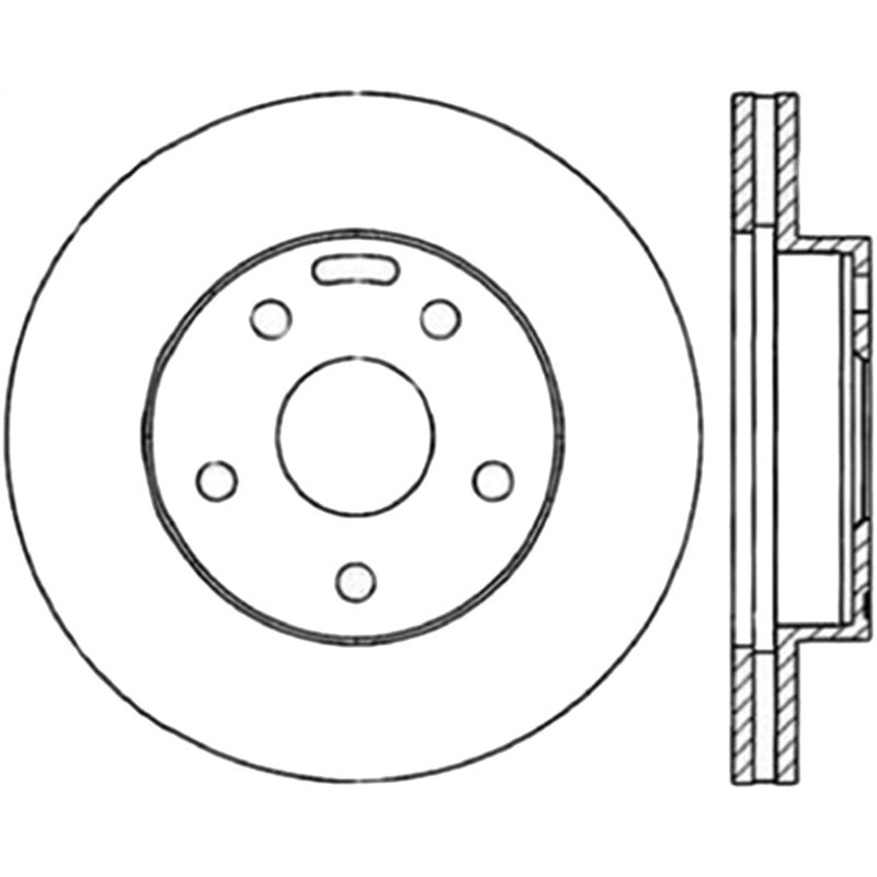 StopTech 91-96 Toyota Previa Front Right Cryo Slotted & Drilled Sport Brake Rotor