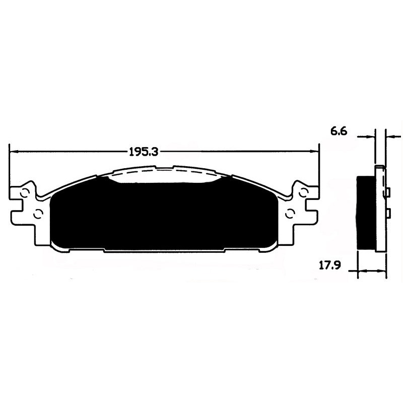 Porterfield Brake Pads for 2012 FORD TAURUS SHO exc. Perf. Package