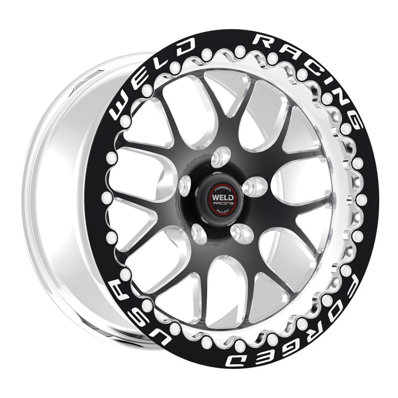 Weld S77 17×10 / 5×4.5 BP / 7.4in. BS Black Wheel (Low Pad) – Black Single Beadlock MT