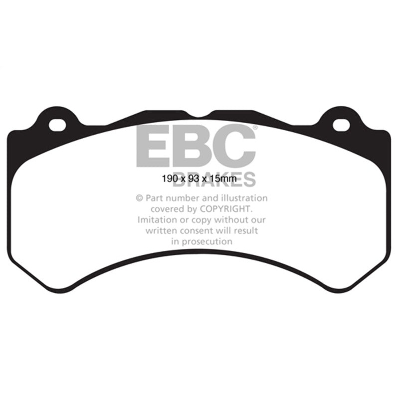 EBC 16+ Cadillac ATS-V 3.6 Twin Turbo Yellowstuff Front Brake Pads