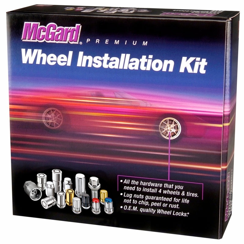 McGard SplineDrive Tuner 5 Lug Install Kit w/Locks & Tool (Cone) M14X1.5 / 22mm Hex – Blk