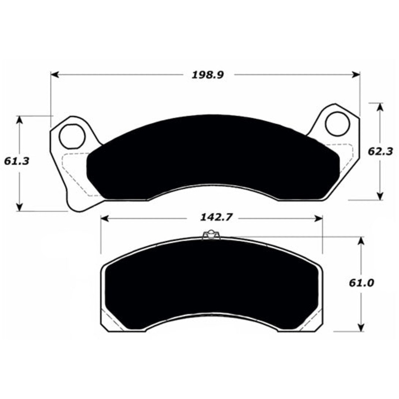 Porterfield Brake Pads for 1993 FORD CROWN VICTORIA Steel Piston